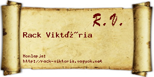 Rack Viktória névjegykártya