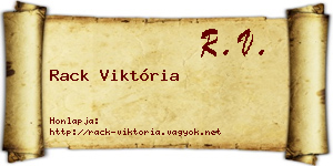 Rack Viktória névjegykártya